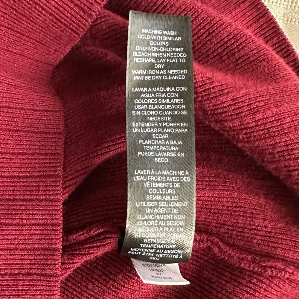 White House Black Market Off-Shoulder Burgundy Sweater - Picture 14 of 14